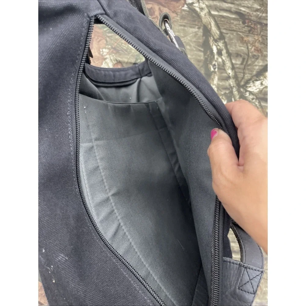 Sandqvist Cotton Canvas With Leather Details Backpack Black H69